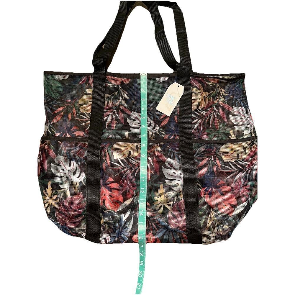 Time And Tru Mesh Beach Tote Tropical Large Grocery Bag NWT - Picture 8 of 8